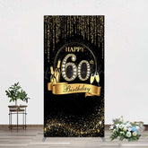Lofaris Gold 60Th Birthday Women Rectangle Backdrop